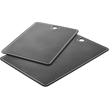 黒いストライプデザインまな板 約30cm x 20cm*15 まな板になるおしゃれなお皿【チョップレート】174mmS×黒の2枚セット